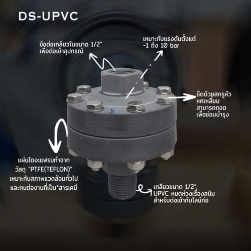 upvc Diaphragm seal for pressure gauge