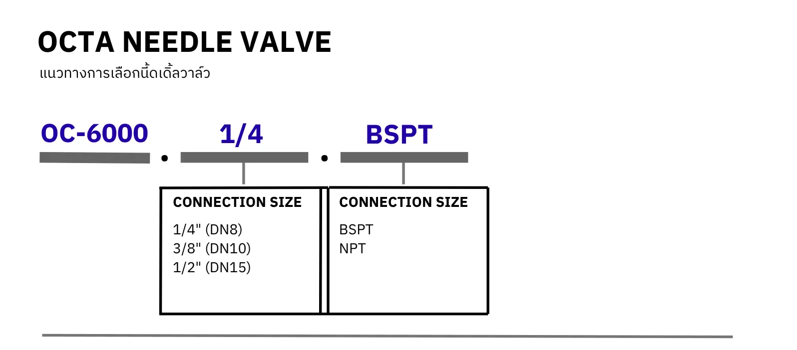 ordering code for needle valve