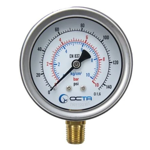 Pressure Gauge and Diaphragm Seal เกจวัดแรงดันยี่ห้อ Octa เกจวัดแรงดัน เพรสเชอร์เกจ pressure gauge octagauge gb63 10bar เกจวัดแรงดัน-เพรสเชอร์เกจ-pressure-gauge-octagauge-gb63-10bar